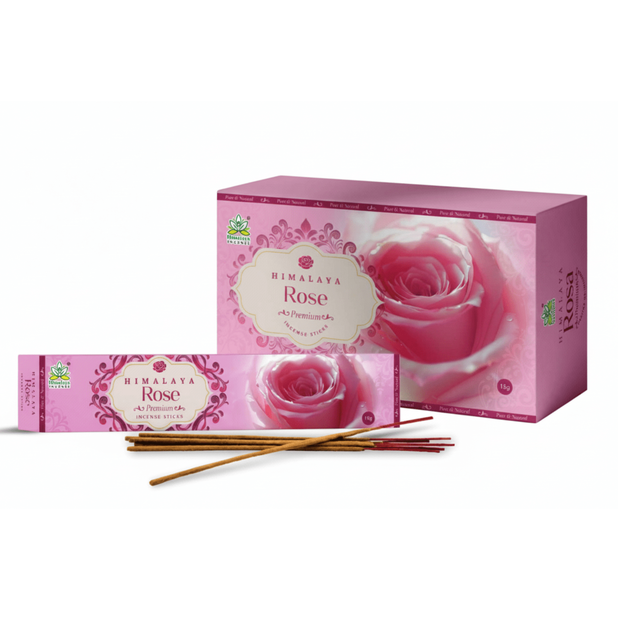 Bastoncino di incenso premium alla rosa dell'Himalaya-15g